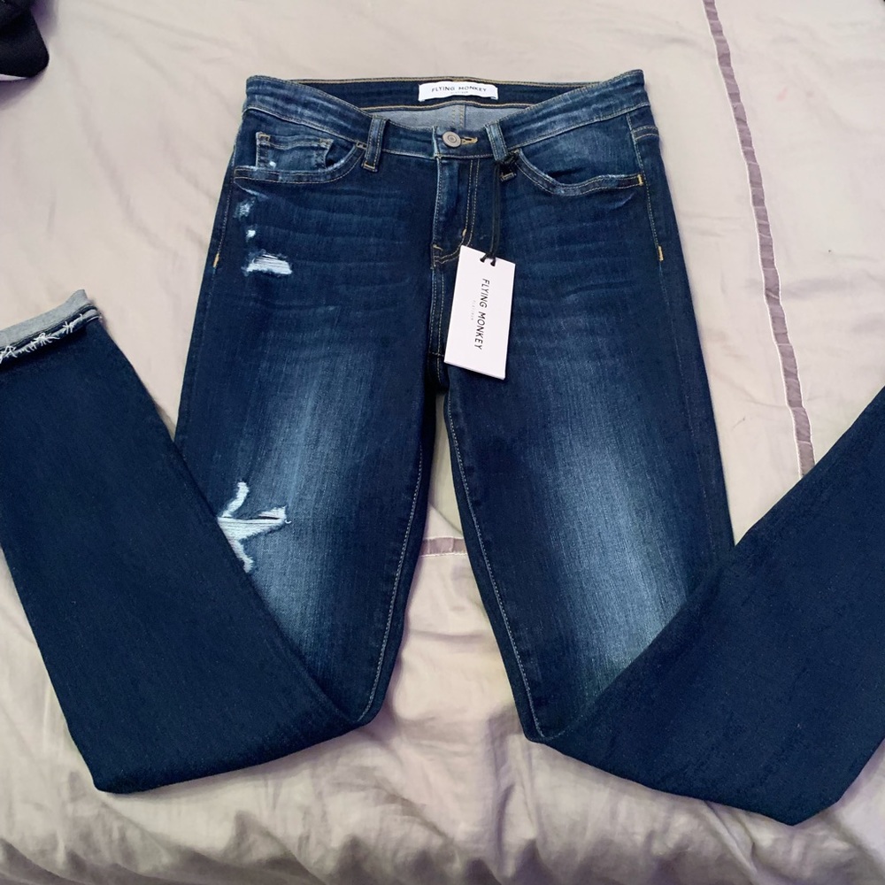 flying monkey Jeans with little holes(purposefully) WITH TAGS
